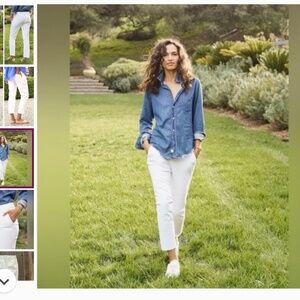 Frank and Eileen Wicklow White Jeans - Size 10